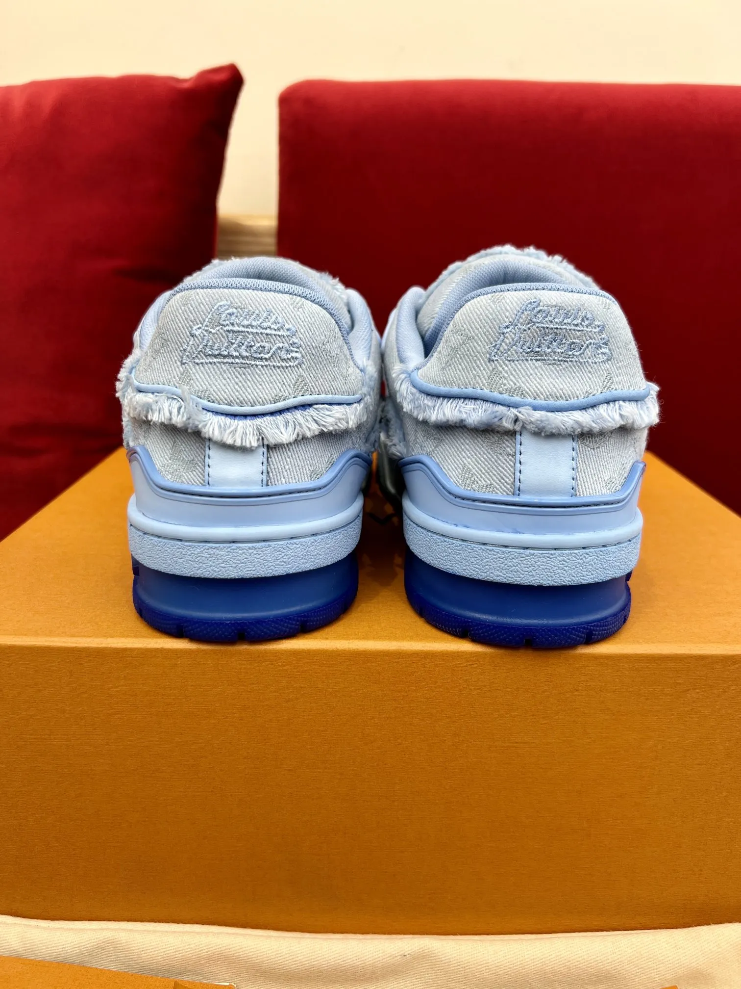 SunProtective Louis Vuitton Trainer Sneakers Blue Denim –  Replica Shoes & Rep Footwear 313