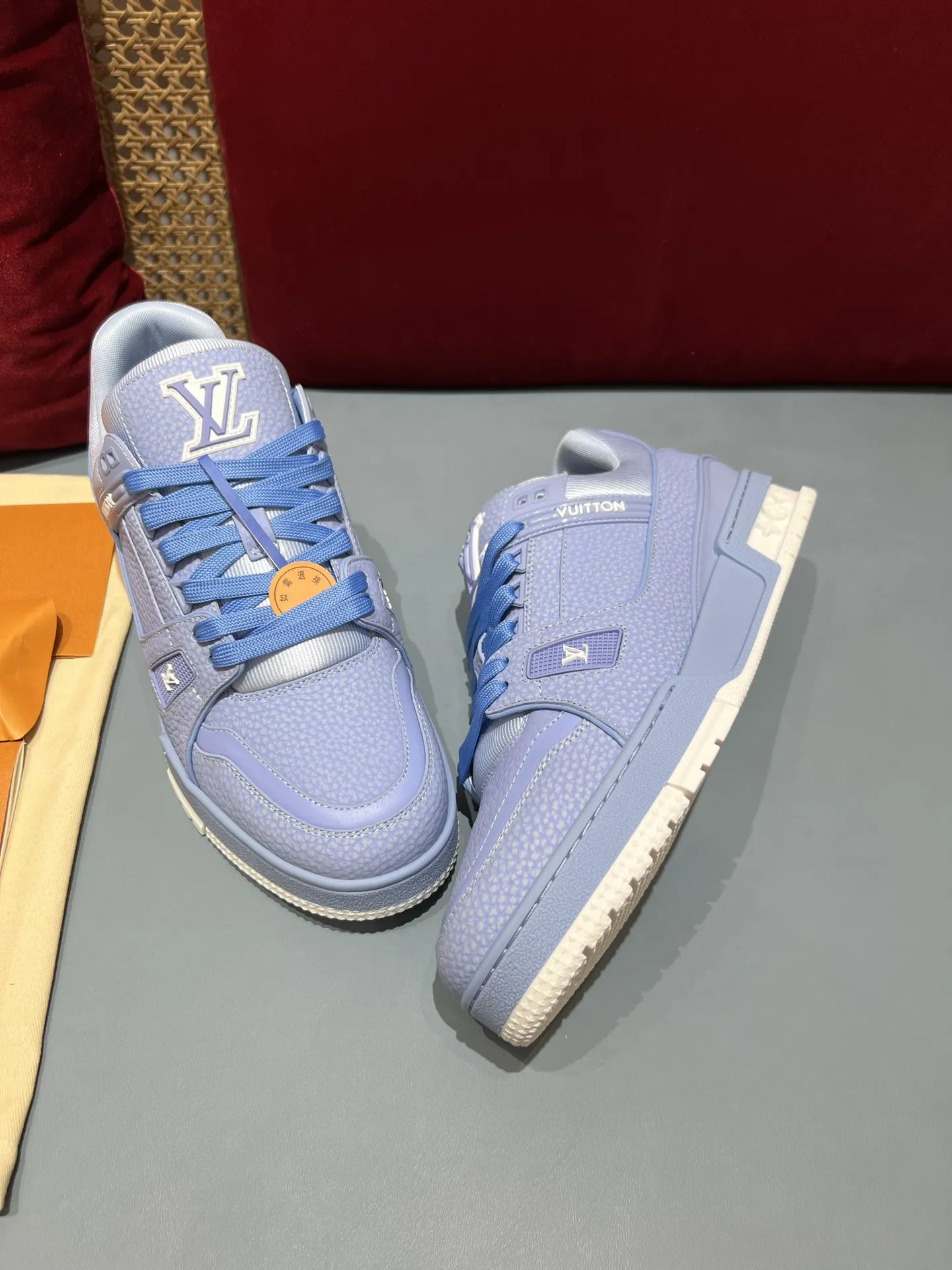 Louis Vuitton Trainer Sneakers Blue Monogram –  Replica Shoes & Rep Footwear OdorResistant 369