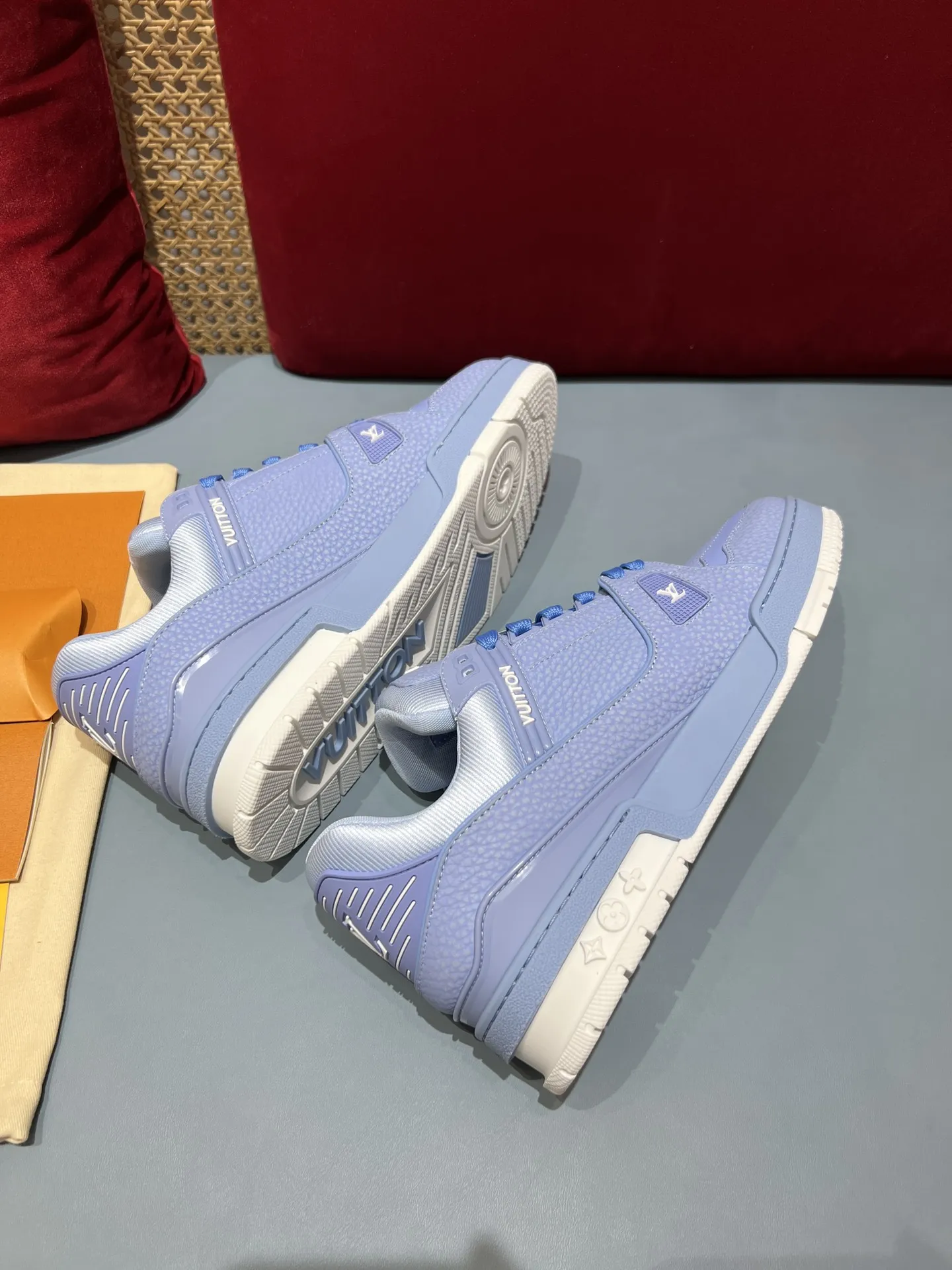 Louis Vuitton Trainer Sneakers Blue Monogram –  Replica Shoes & Rep Footwear OdorResistant 369