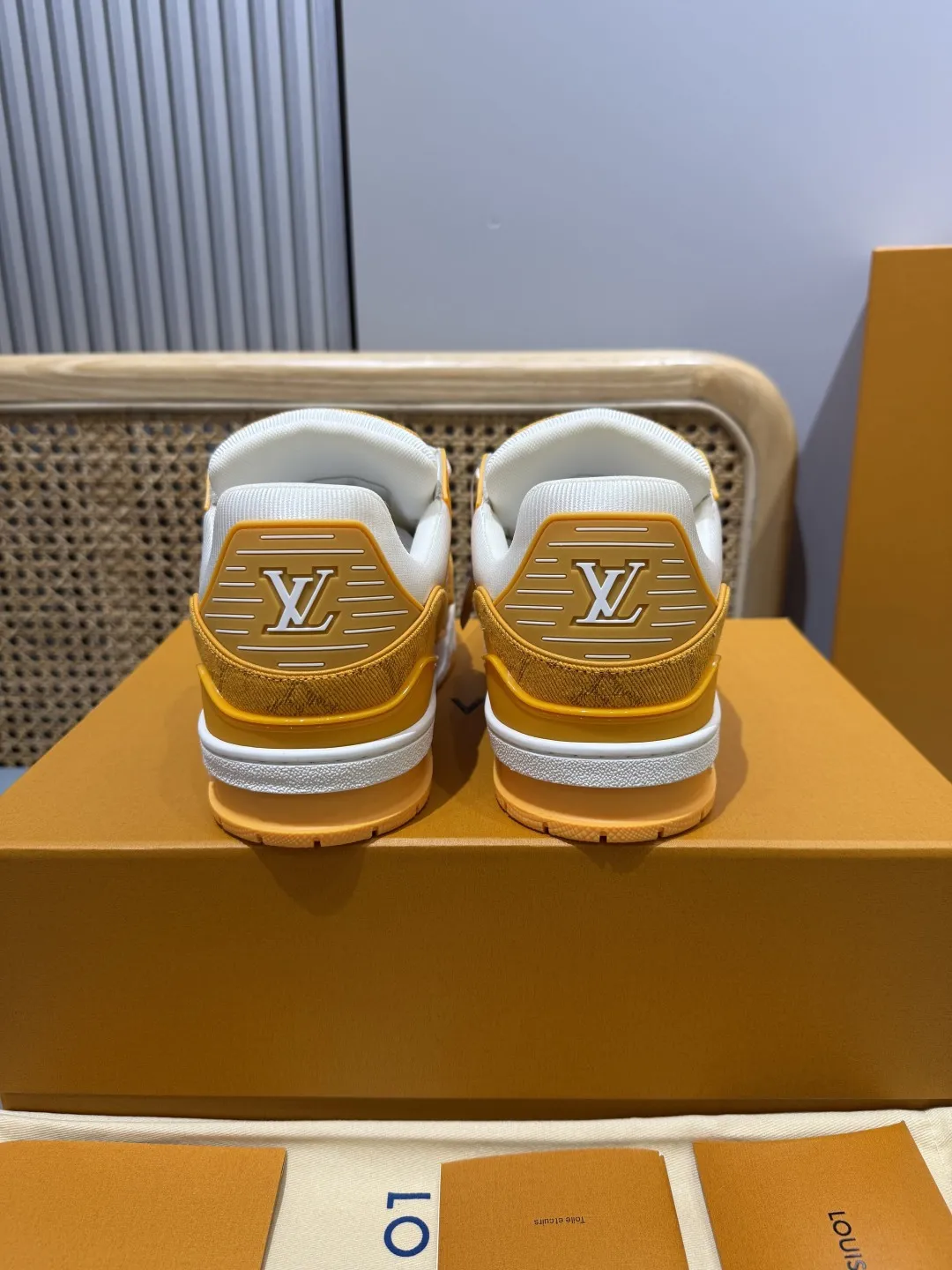 Affordable Louis Vuitton Trainer Sneakers Yellow White –  Replica Shoes & Rep Shoes 390