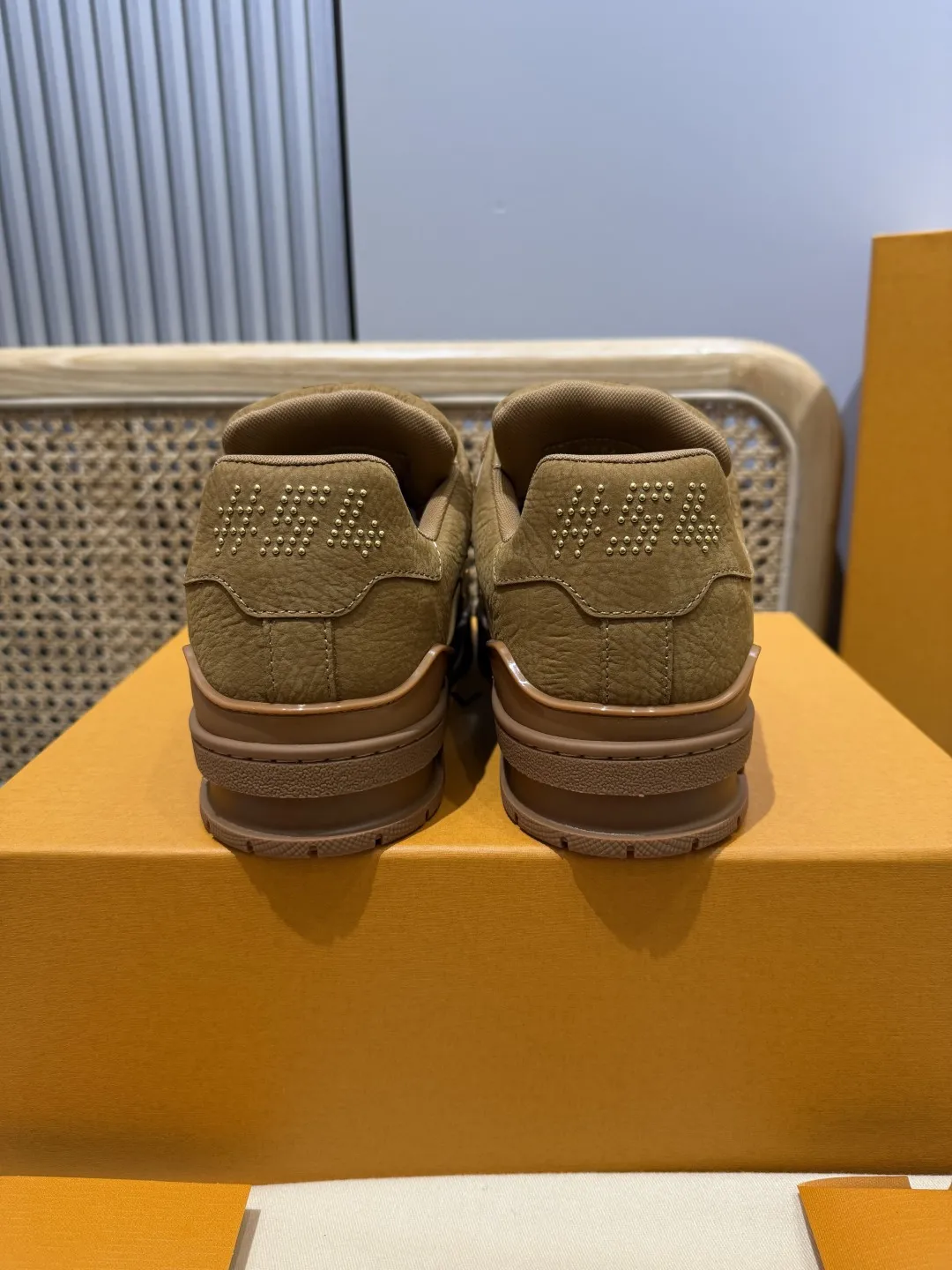 ModernLook Louis Vuitton Trainer Studded Brown Replica Shoes – Rep Sneakers 429