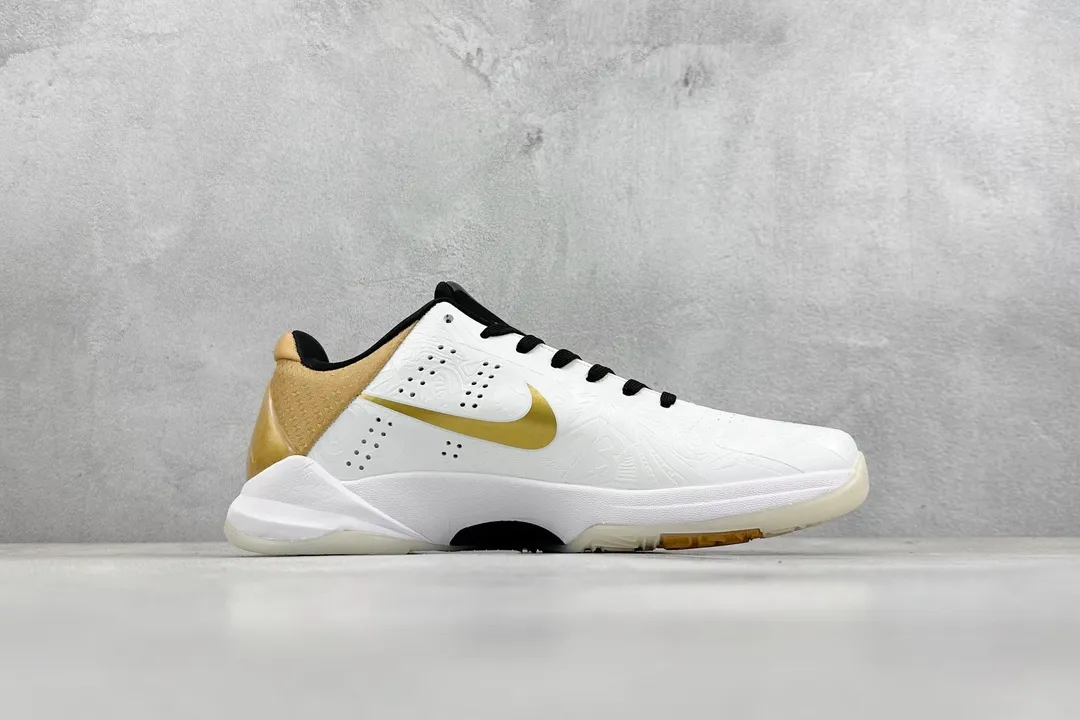StreetReady NK Zoom Kobe 5 Protro – White Black Gold – Collaborative Edition with Rep Shoes and Nike Replica Collection 1457