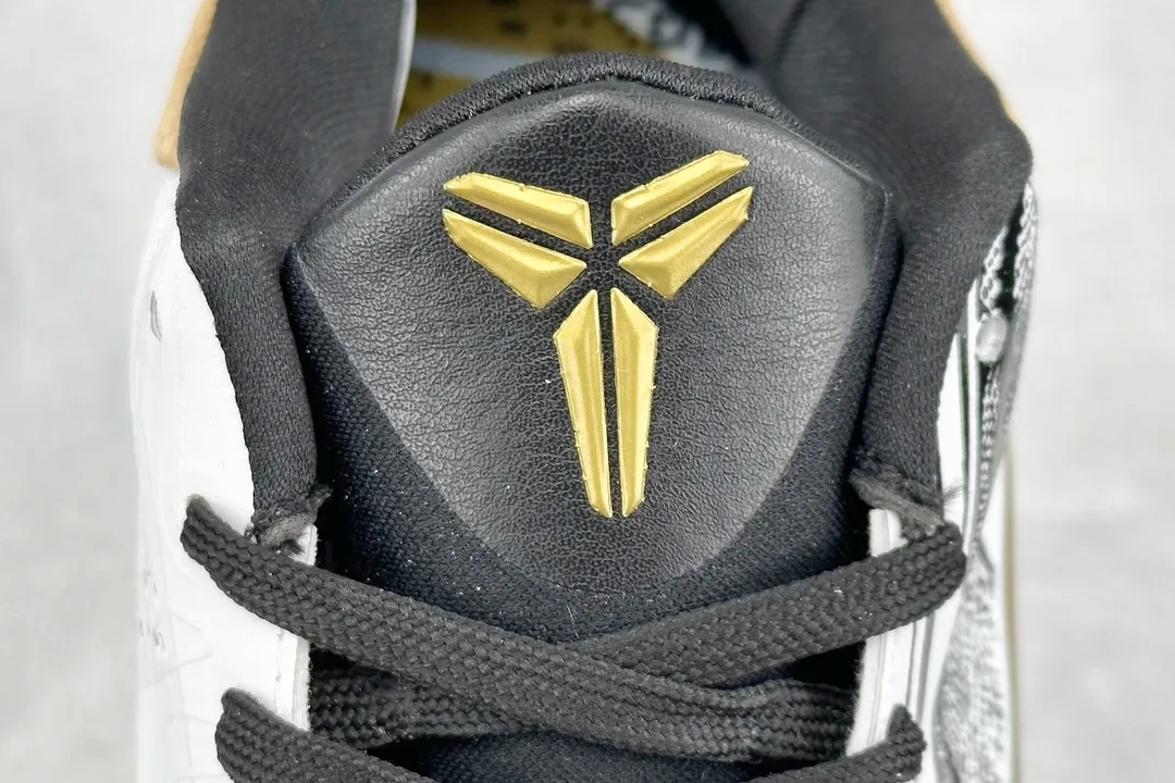 StreetReady NK Zoom Kobe 5 Protro – White Black Gold – Collaborative Edition with Rep Shoes and Nike Replica Collection 1457