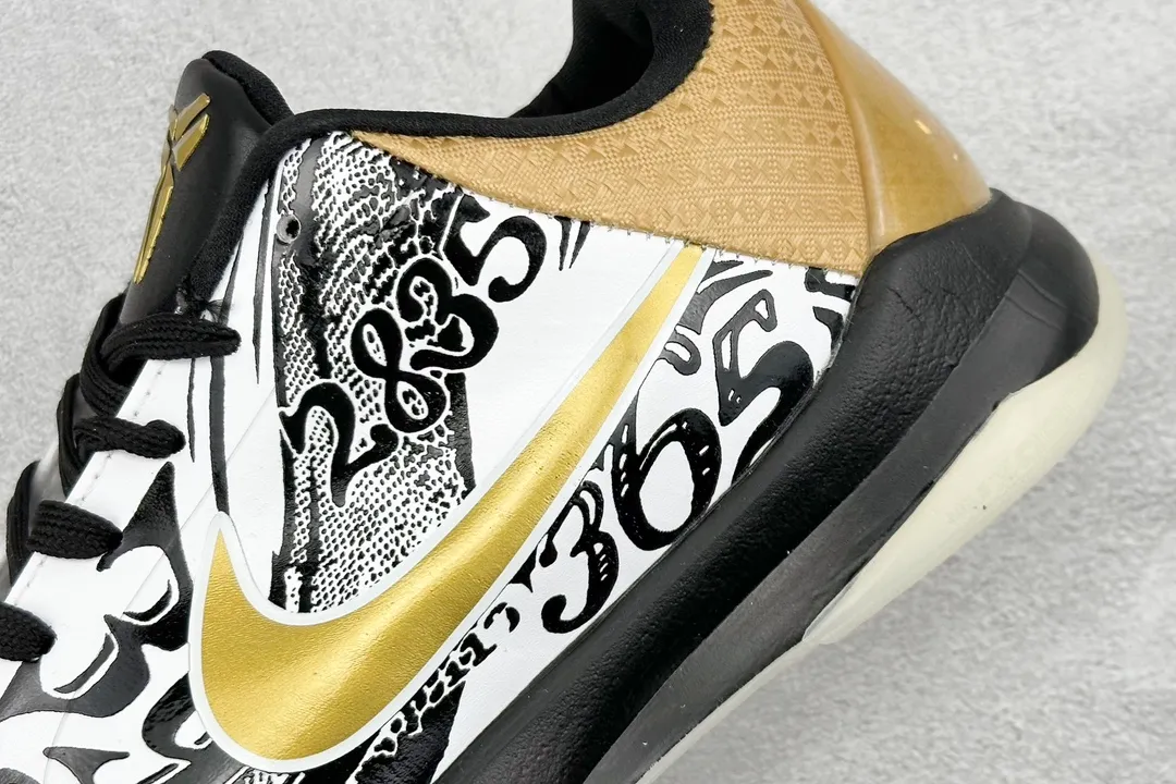StreetReady NK Zoom Kobe 5 Protro – White Black Gold – Collaborative Edition with Rep Shoes and Nike Replica Collection 1457