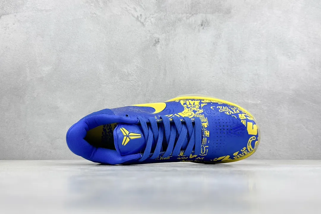 NK Zoom Kobe 5 Protro ‘Chaos’ – Blue Yellow Basketball Shoes for Men, Size 36 – Rep Shoes & Nike Replica Sneakers UrbanChic 1459