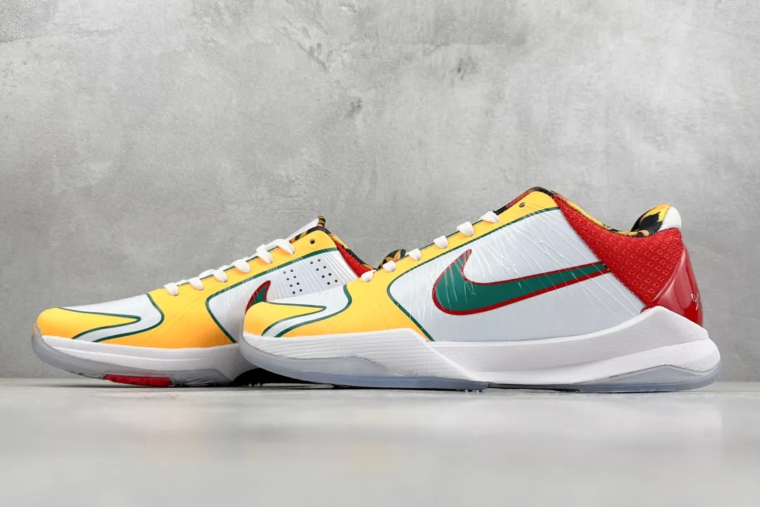 NK Zoom Kobe 5 Protro ‘Chaos’ – Yellow Red White – High-Quality Rep Shoes with Replica Nike Style EasyMatch 1460