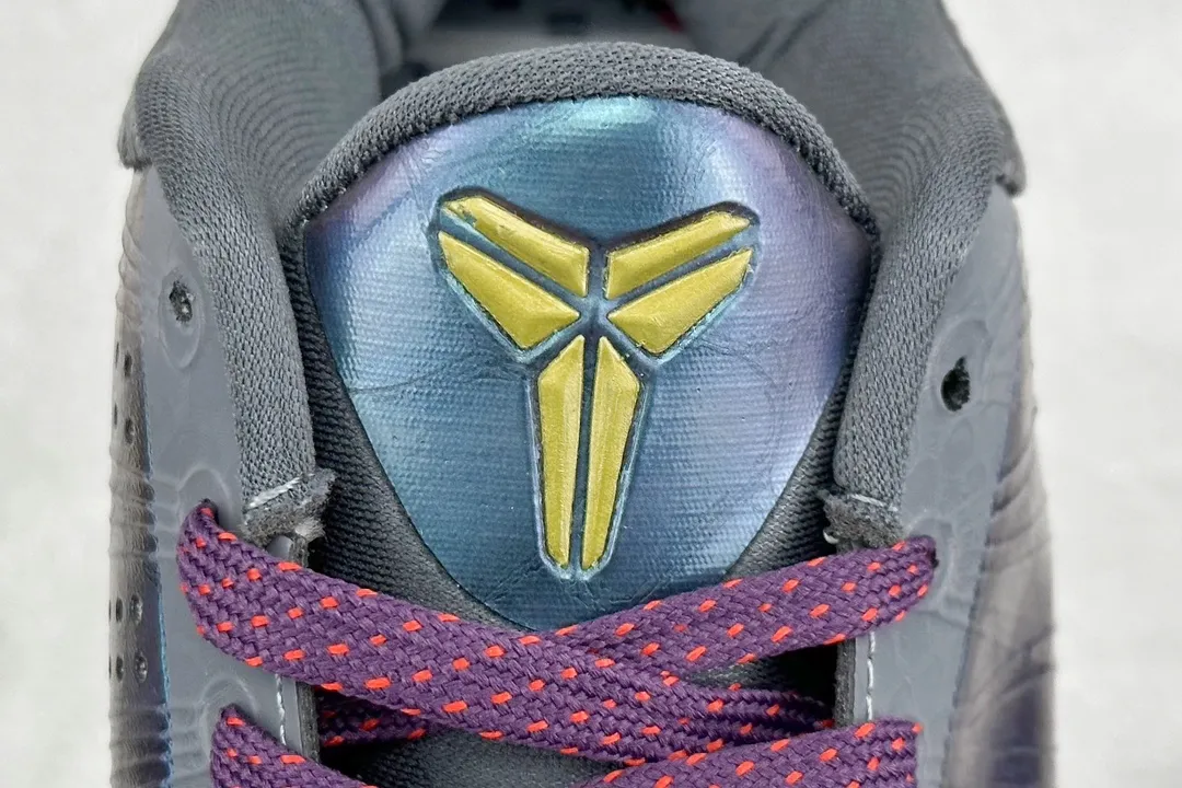 Breathable NK Zoom Kobe 5 Protro ‘Pure ’ – Grey Purple Yellow – Rep Shoes with Nike Replica Design 1453