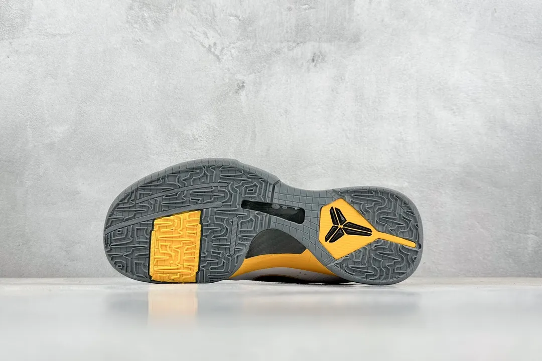 Supportive NK Zoom Kobe 5 Protro White Yellow Basketball Shoes – Replica Nike Edition Rep Shoes 386430- 1464