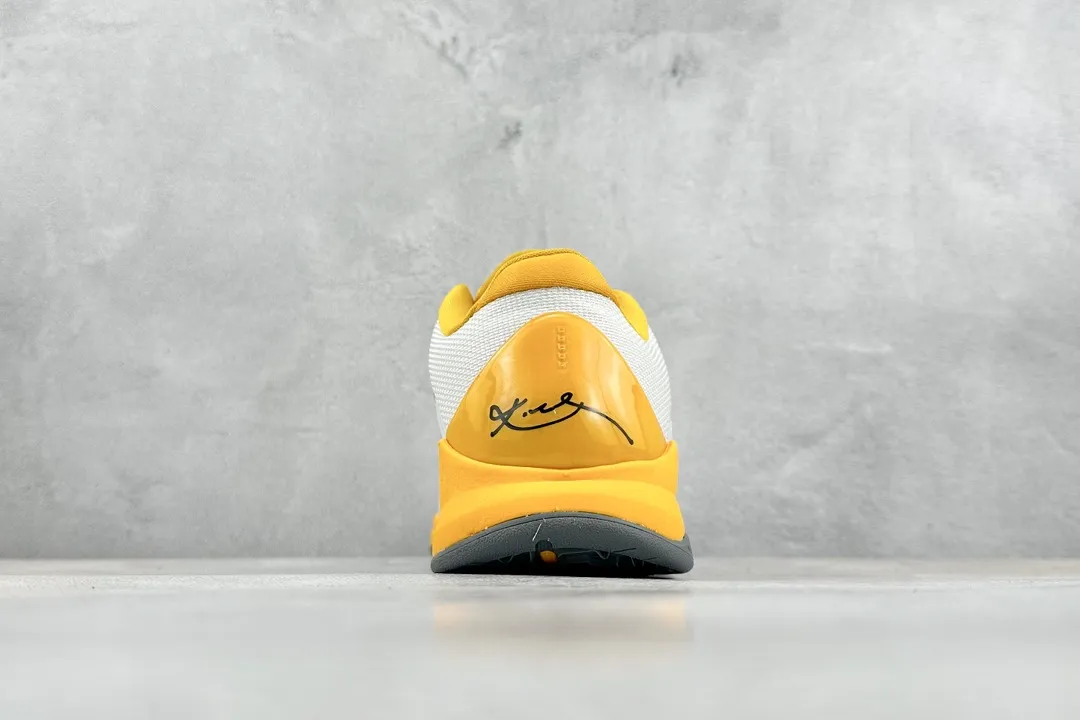 Supportive NK Zoom Kobe 5 Protro White Yellow Basketball Shoes – Replica Nike Edition Rep Shoes 386430- 1464