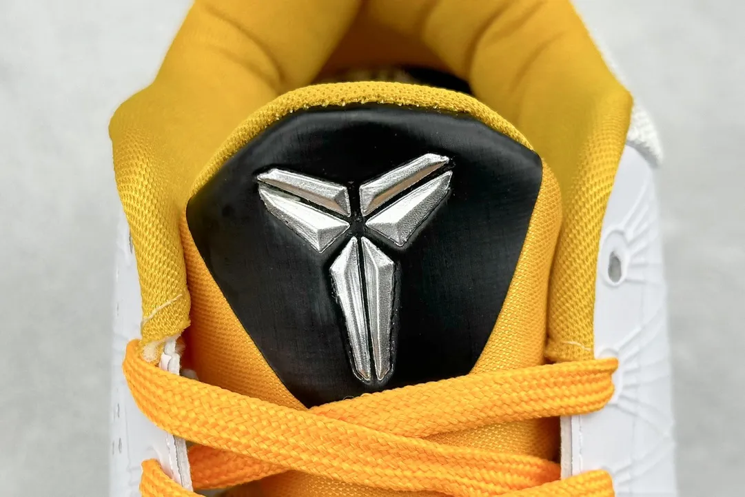 Supportive NK Zoom Kobe 5 Protro White Yellow Basketball Shoes – Replica Nike Edition Rep Shoes 386430- 1464