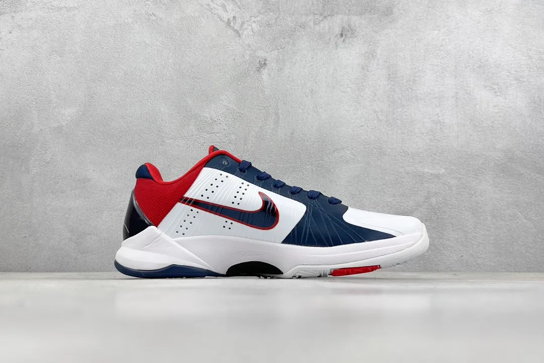 WeatherProof NK Zoom Kobe 5 Pure  Edition – Red, White, and Blue – Replica Basketball Shoes with Nike-Inspired Design and Rep Shoes Quality 1452