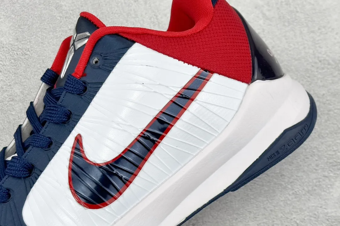 WeatherProof NK Zoom Kobe 5 Pure  Edition – Red, White, and Blue – Replica Basketball Shoes with Nike-Inspired Design and Rep Shoes Quality 1452