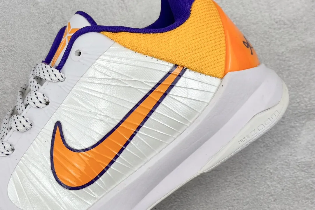 ModernLook NK Zoom Kobe 5 Pure  Edition – White Orange Purple Rep Shoes with Nike Replica Design 1456