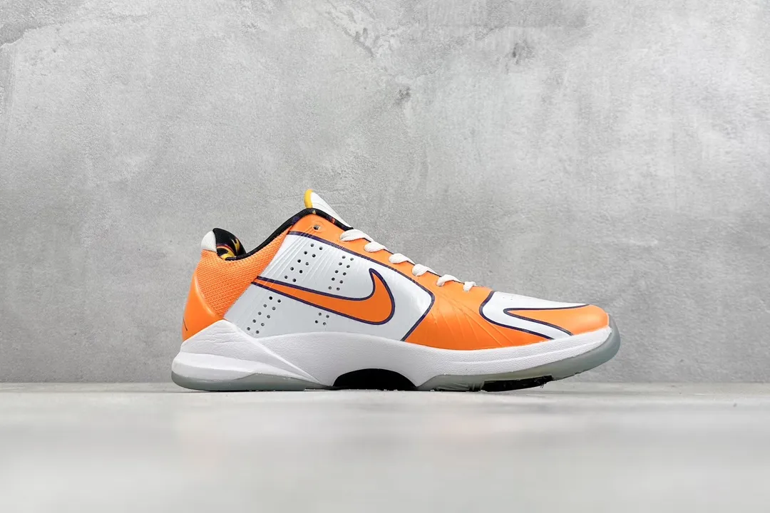 Stylish NK Zoom Kobe 5 Pure  Version – Orange White Flyknit Basketball Shoes with Replica Shoes Design (CD4991-106) Size 1455