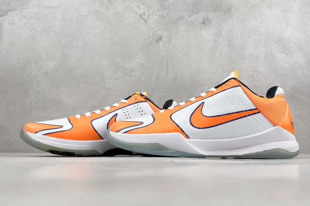 Stylish NK Zoom Kobe 5 Pure  Version – Orange White Flyknit Basketball Shoes with Replica Shoes Design (CD4991-106) Size 1455