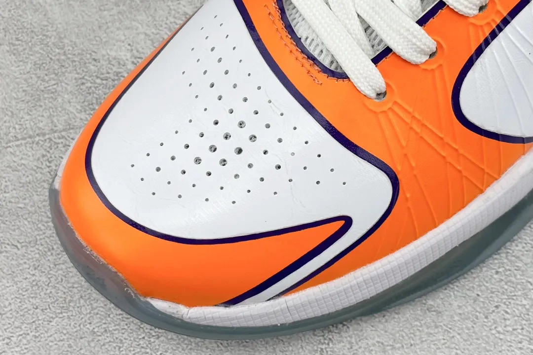 Stylish NK Zoom Kobe 5 Pure  Version – Orange White Flyknit Basketball Shoes with Replica Shoes Design (CD4991-106) Size 1455
