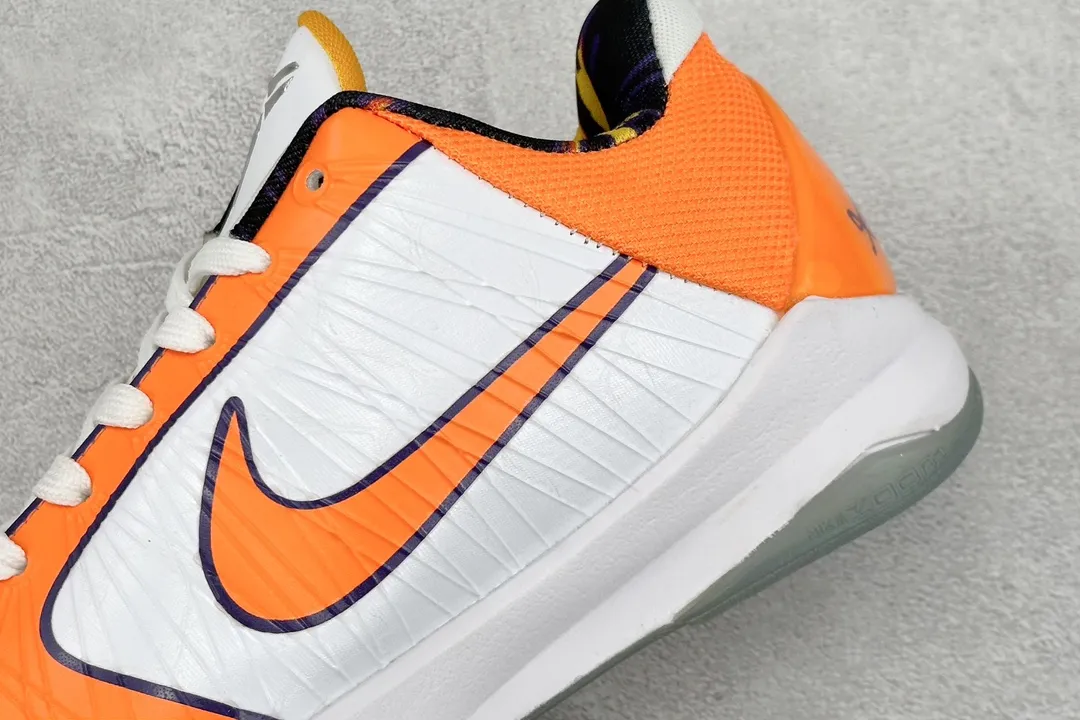 Stylish NK Zoom Kobe 5 Pure  Version – Orange White Flyknit Basketball Shoes with Replica Shoes Design (CD4991-106) Size 1455