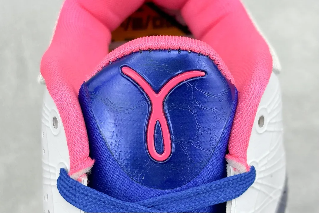 Lightweight NK Zoom Kobe 5 Pure  Version – White Pink Blue Rep Shoes with Nike Replica Style 1468