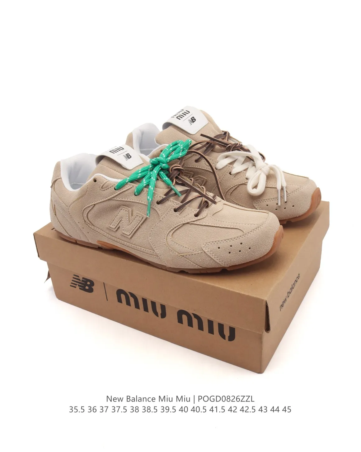 RelaxedFit New Balance Miu Miu 530 SL Beige Replica Sneakers – High Quality NB Rep Shoes 131
