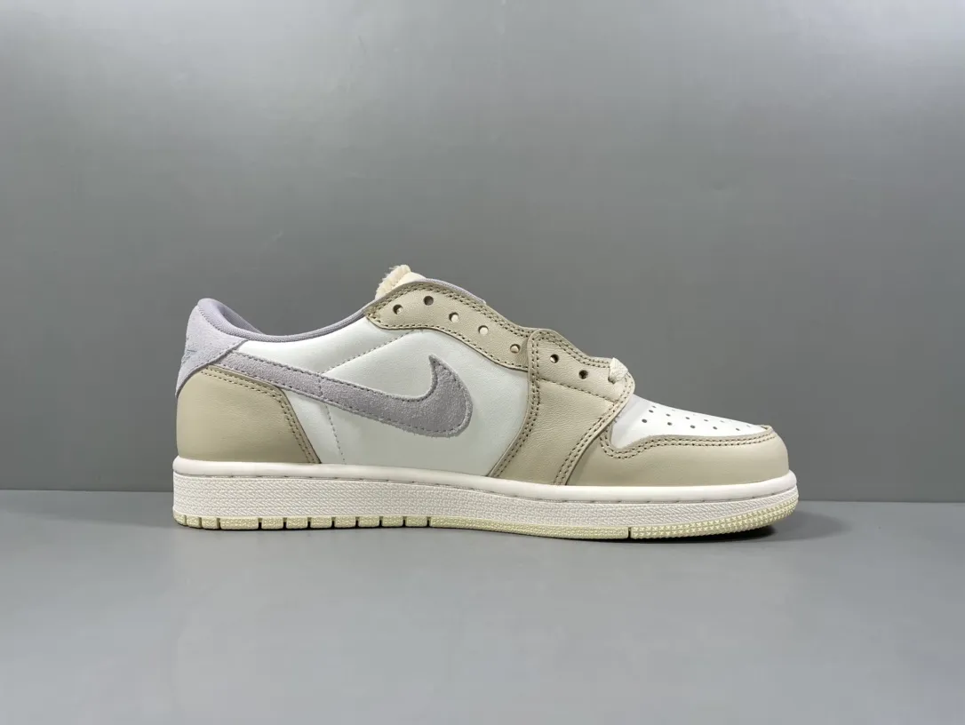 FastDry Nike AJ1 Low Deconstructed – Light Cream White Replica Shoes 1235