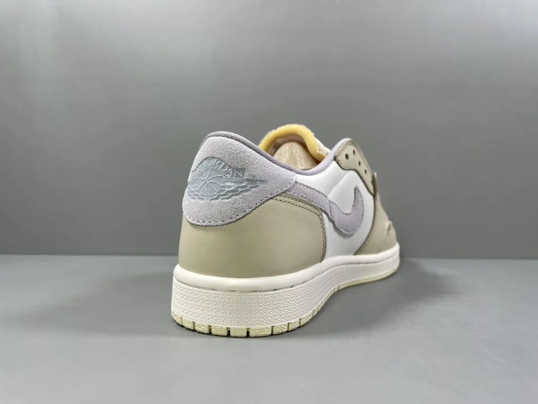 FastDry Nike AJ1 Low Deconstructed – Light Cream White Replica Shoes 1235