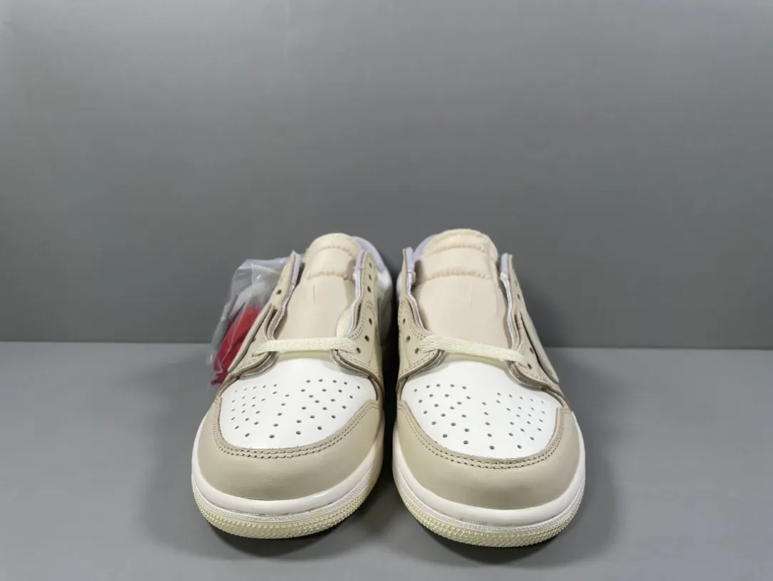 FastDry Nike AJ1 Low Deconstructed – Light Cream White Replica Shoes 1235