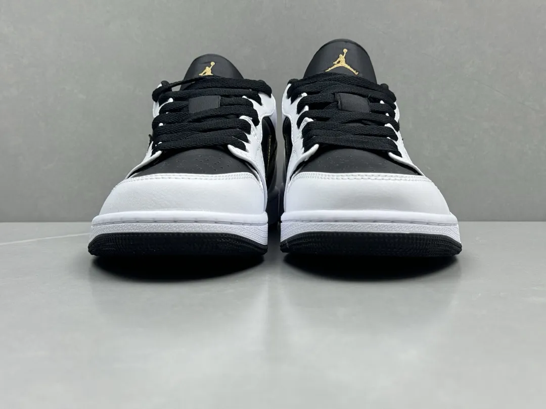 Stylish Nike AJ1 Low White Black Gold Pure  Version – Rep Shoes & Replica Nikes – Sizes 36-46 (Including Half Sizes 1239