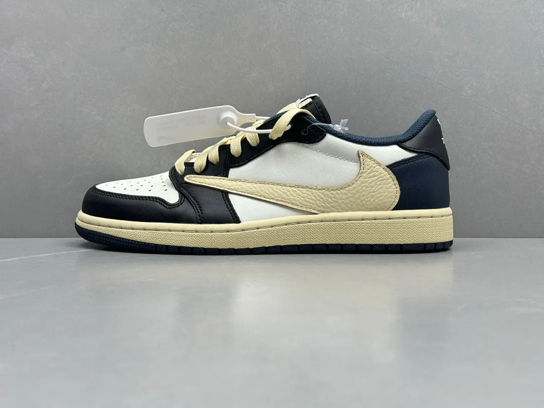 Sporty Nike AJ1 Low x Travis Scott Cactus Jack Navy Blue Black White – Top Rep Shoes & Best Replica Sneakers in Sizes 36- 1265
