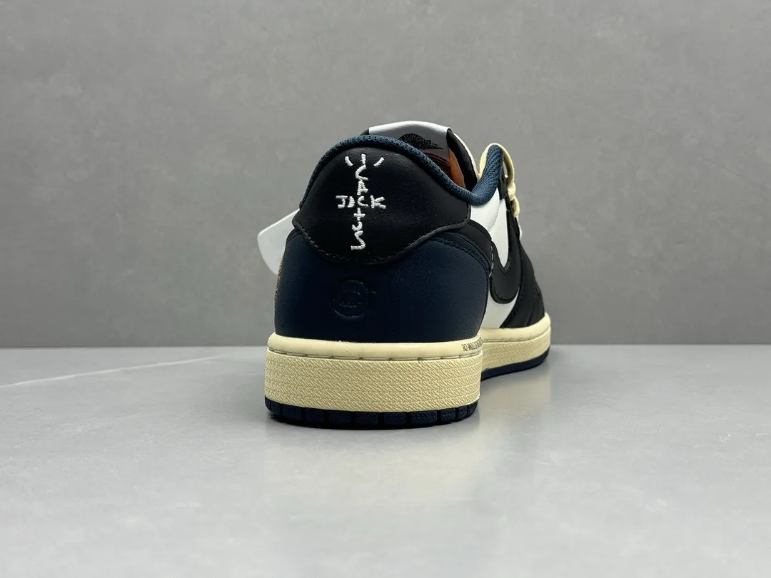 Sporty Nike AJ1 Low x Travis Scott Cactus Jack Navy Blue Black White – Top Rep Shoes & Best Replica Sneakers in Sizes 36- 1265