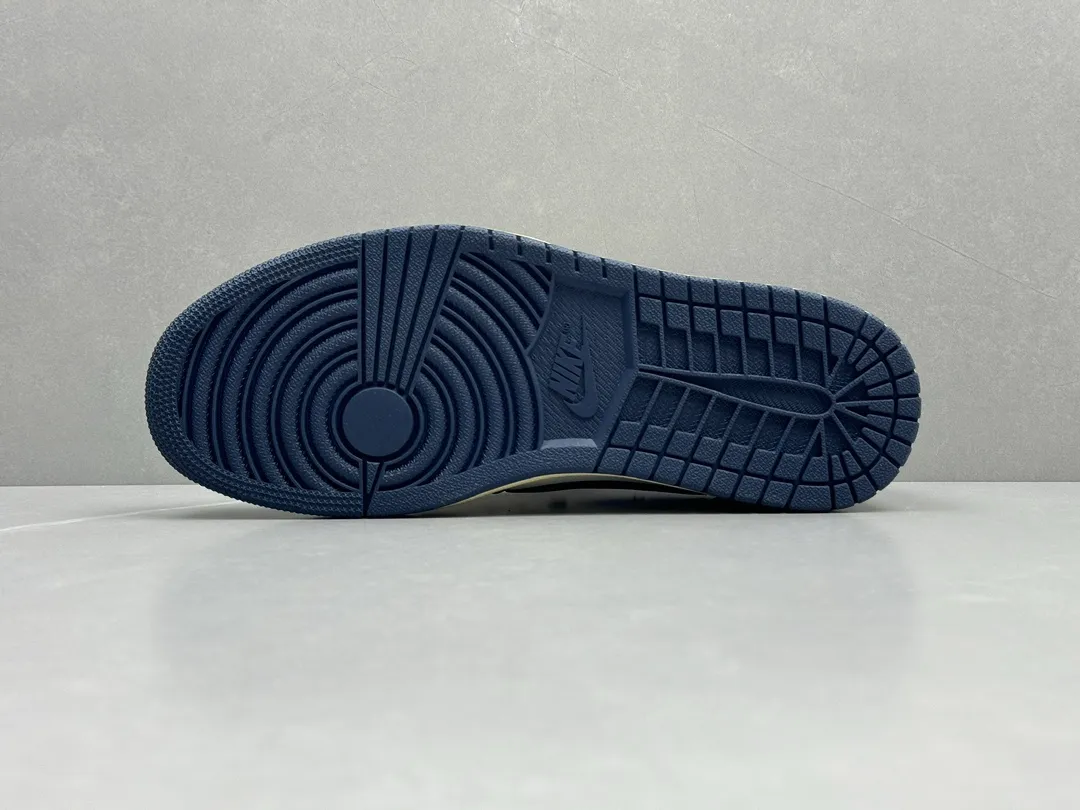 Sporty Nike AJ1 Low x Travis Scott Cactus Jack Navy Blue Black White – Top Rep Shoes & Best Replica Sneakers in Sizes 36- 1265