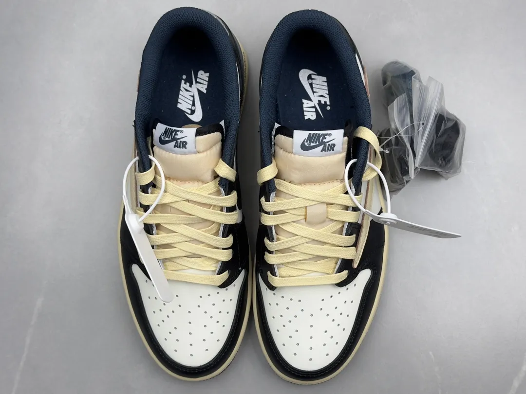 Sporty Nike AJ1 Low x Travis Scott Cactus Jack Navy Blue Black White – Top Rep Shoes & Best Replica Sneakers in Sizes 36- 1265