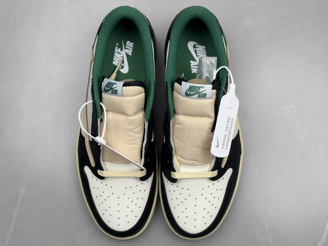 Nike AJ1 Low x Travis Scott White Green Cactus Jack Rep Shoes – Top Quality Replica Sneakers Sizes 36- Effortless 1261