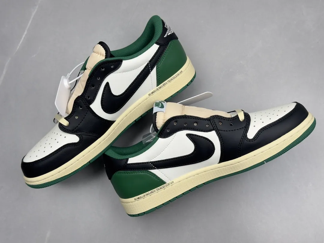 Nike AJ1 Low x Travis Scott White Green Cactus Jack Rep Shoes – Top Quality Replica Sneakers Sizes 36- Effortless 1261