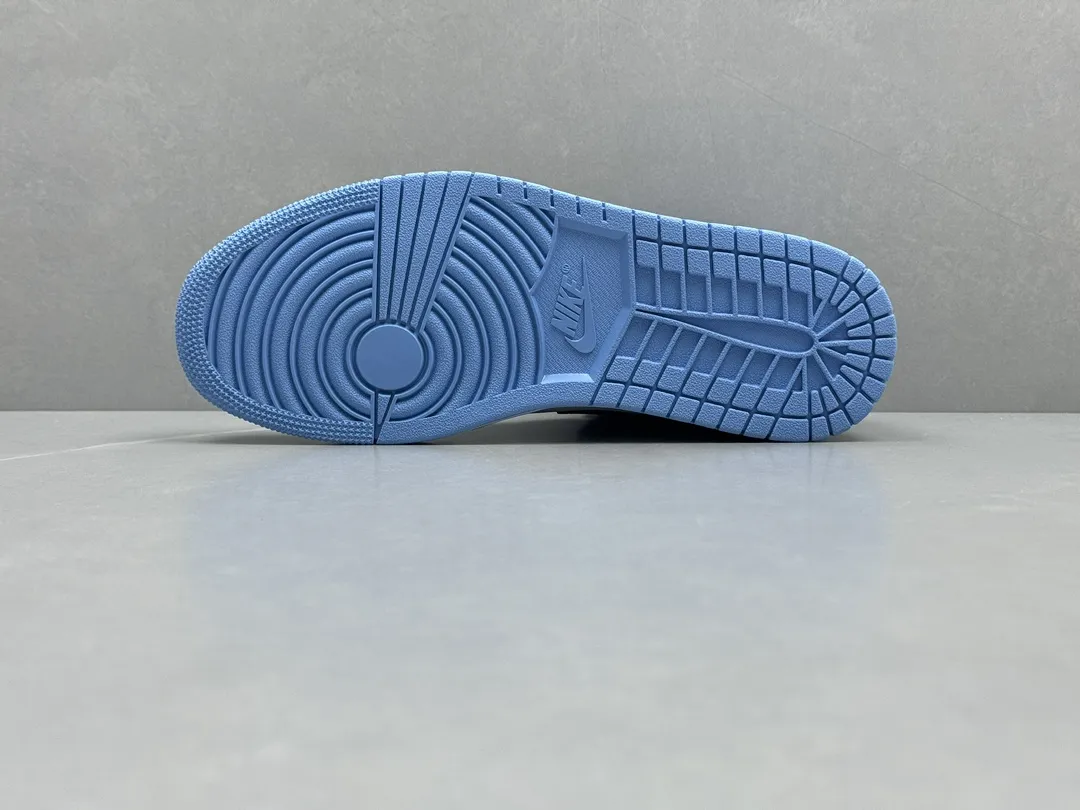 Durable Nike AJ1 Mid Black White Blue Youth Basketball Shoes, Replica Nikes, Rep Shoes, Sizes 36-46 (Including Half Sizes 1210