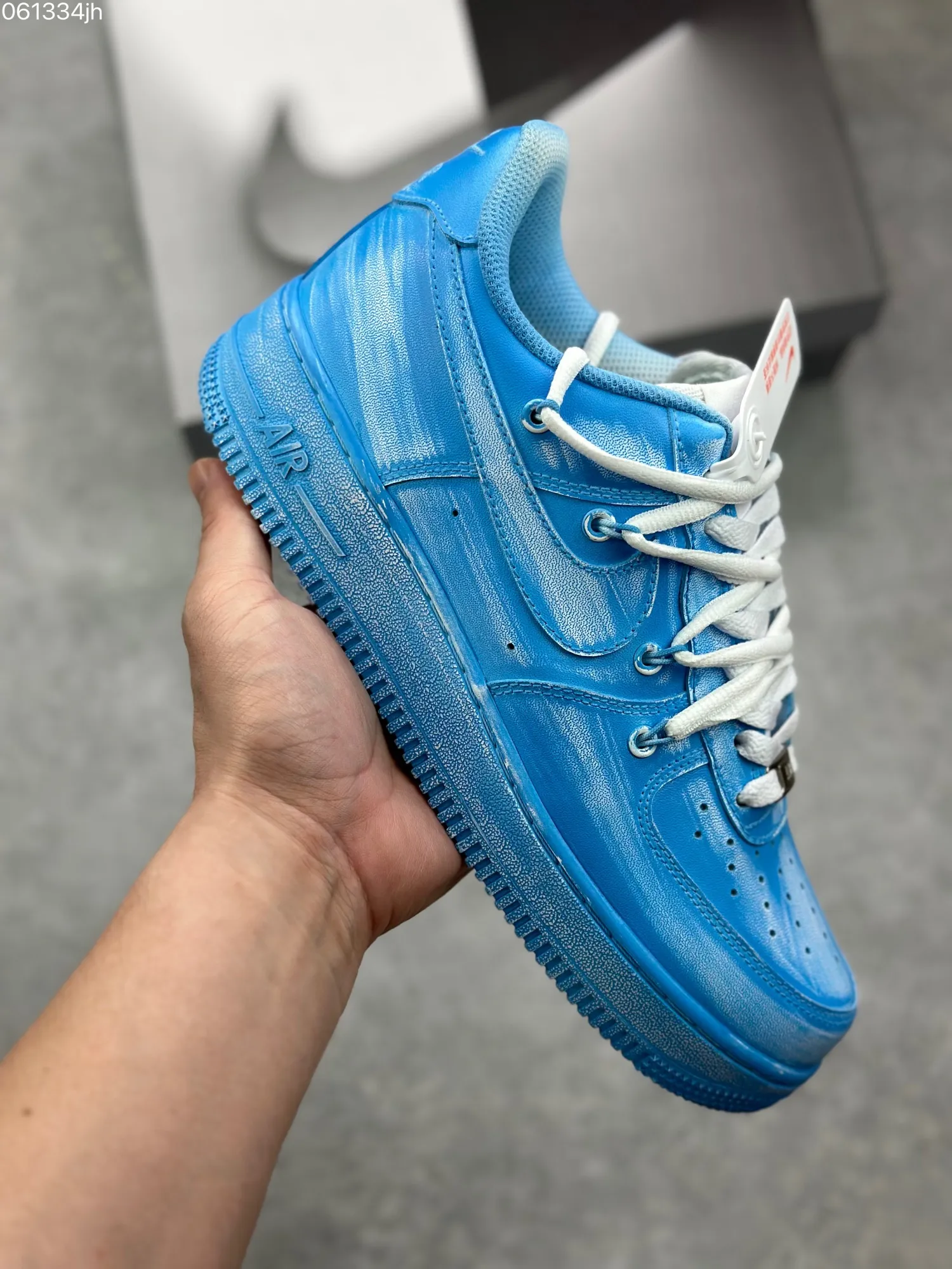 Nike Air Force 1 ’07 Custom Tie-Dye Blue Low-Top Rep Shoes with Dual Laces – Top Fake Nike Sneakers MultiPurpose 1071
