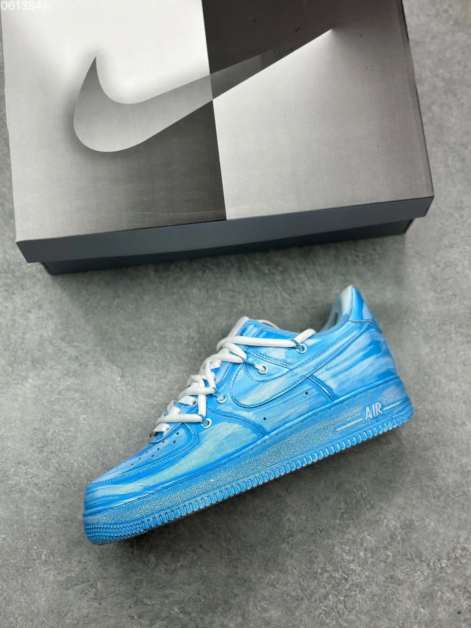 Nike Air Force 1 ’07 Custom Tie-Dye Blue Low-Top Rep Shoes with Dual Laces – Top Fake Nike Sneakers MultiPurpose 1071