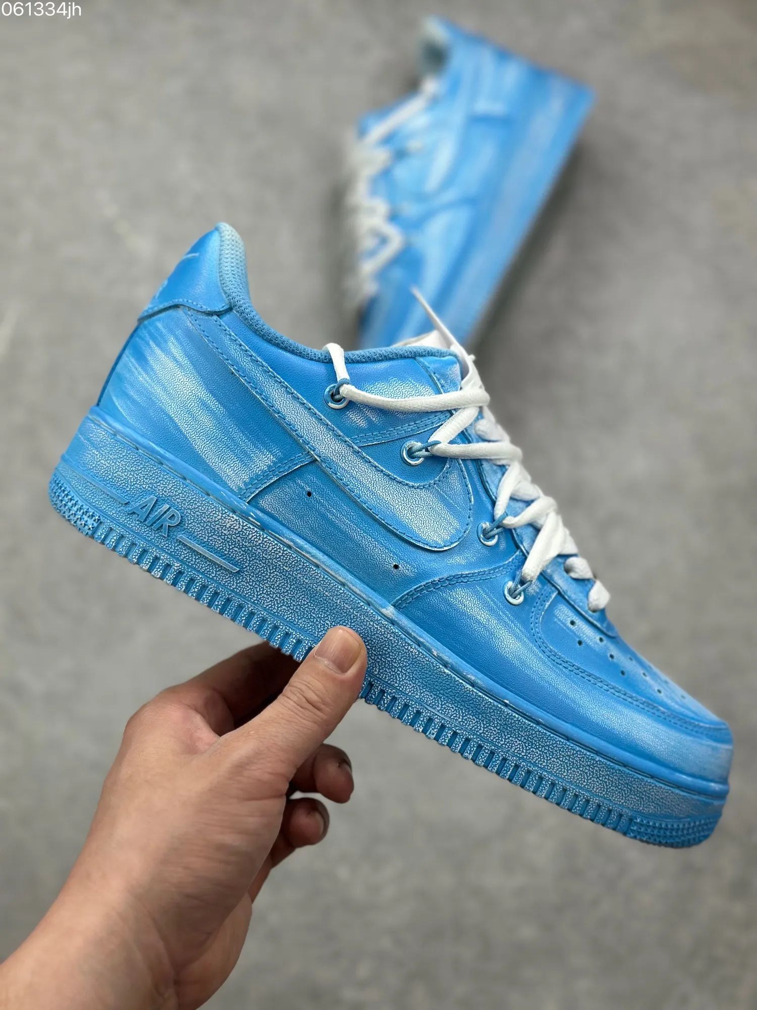 Nike Air Force 1 ’07 Custom Tie-Dye Blue Low-Top Rep Shoes with Dual Laces – Top Fake Nike Sneakers MultiPurpose 1071