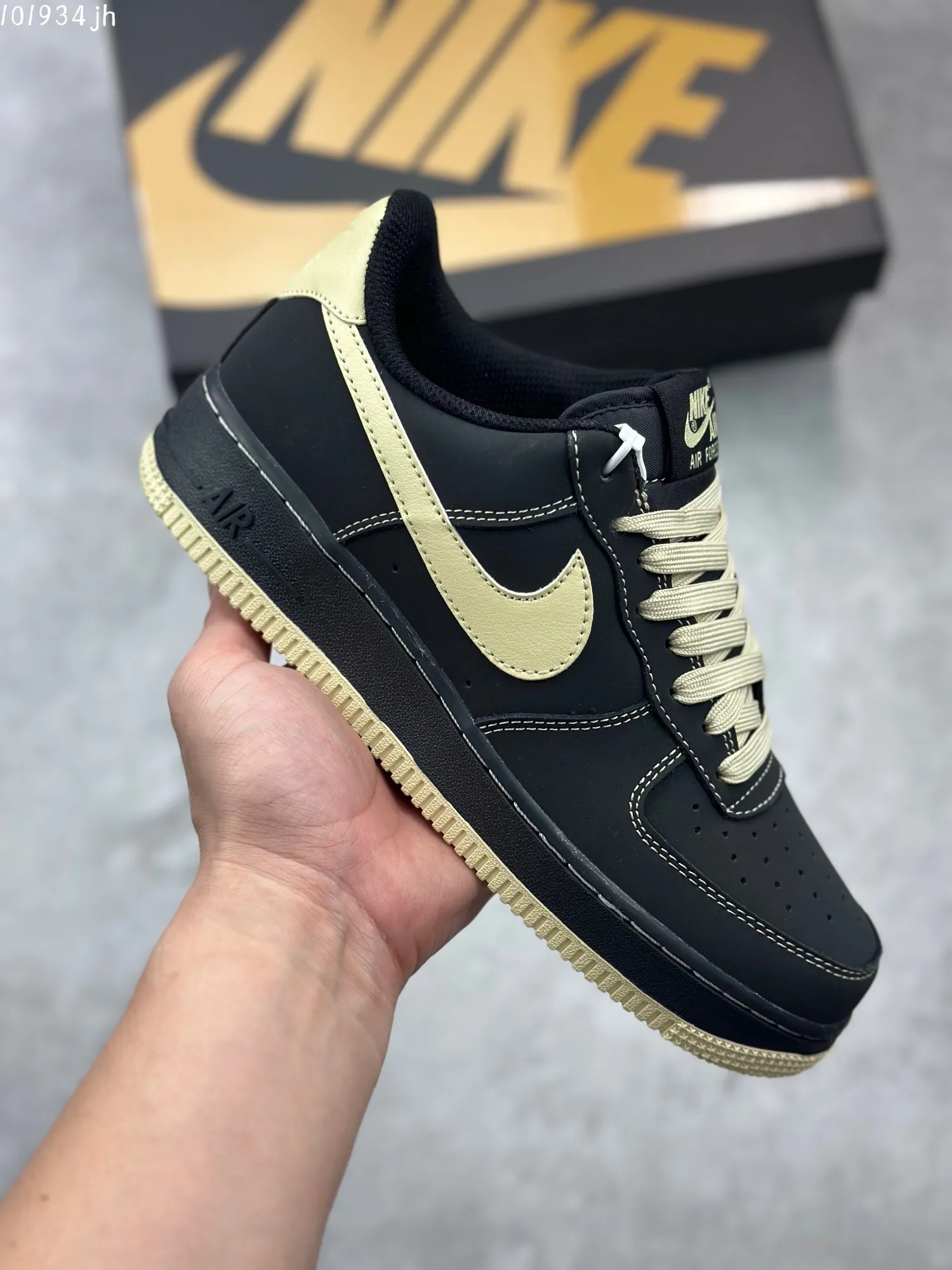 Nike Air Force 1 ’07 Low Black Gold  Sneakers – Top Rep Shoes & Best Replica Sneakers – DH5696- GoodFit 1024