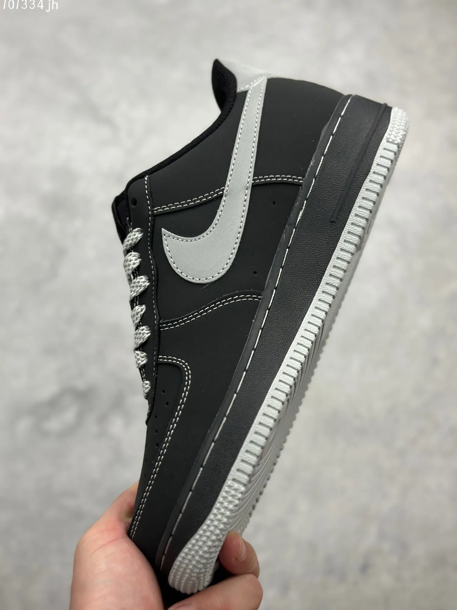 BestValue Nike Air Force 1 ’07 Low Black Silver  Shoes – Custom Edition Rep Shoes & Best Replica Sneakers 1026