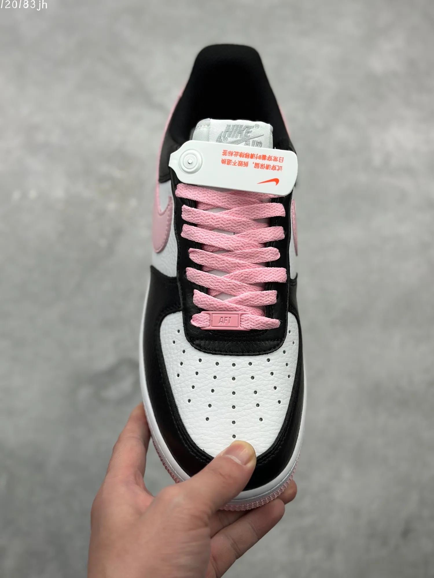 NewStyle Nike Air Force 1 ’07 Low  Shoes – Black White Pink, Best Replica Sneakers, Style: AA1366- 1009