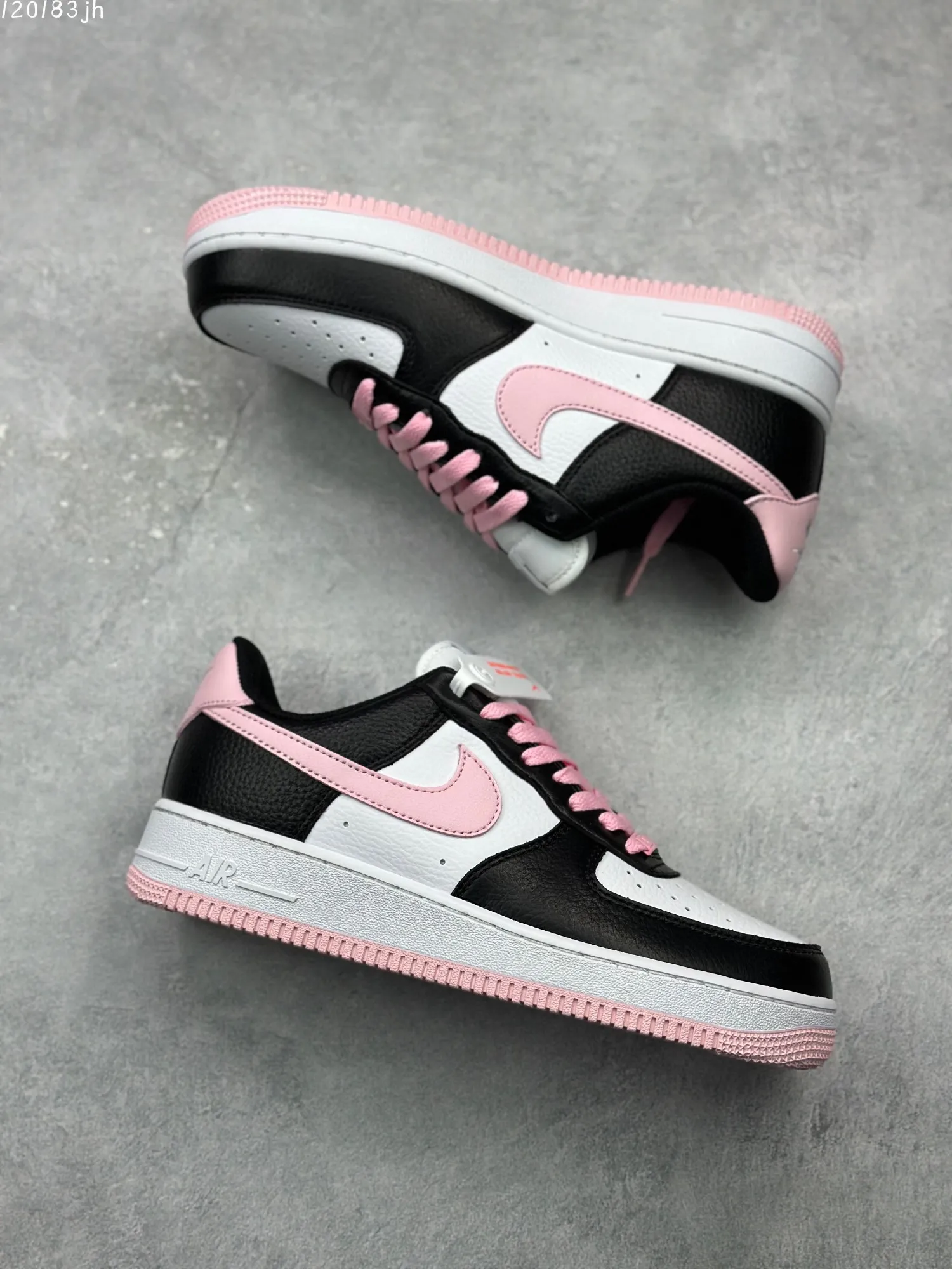 NewStyle Nike Air Force 1 ’07 Low  Shoes – Black White Pink, Best Replica Sneakers, Style: AA1366- 1009