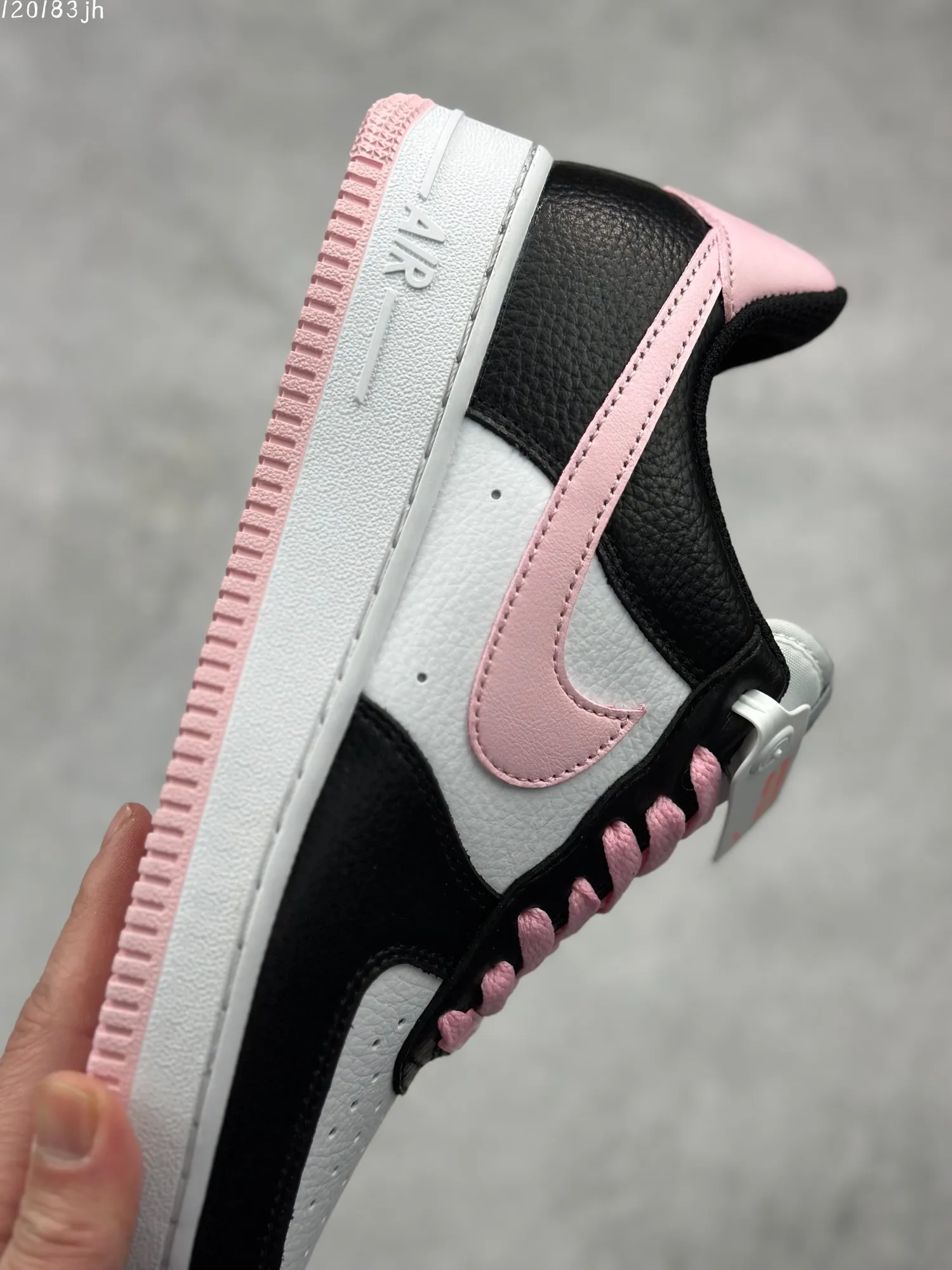 NewStyle Nike Air Force 1 ’07 Low  Shoes – Black White Pink, Best Replica Sneakers, Style: AA1366- 1009
