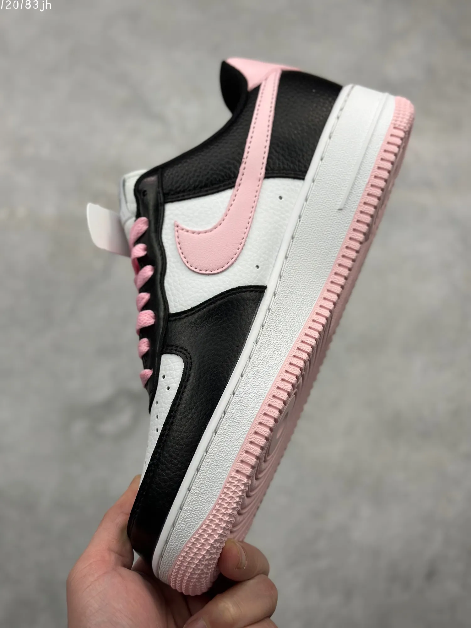 NewStyle Nike Air Force 1 ’07 Low  Shoes – Black White Pink, Best Replica Sneakers, Style: AA1366- 1009