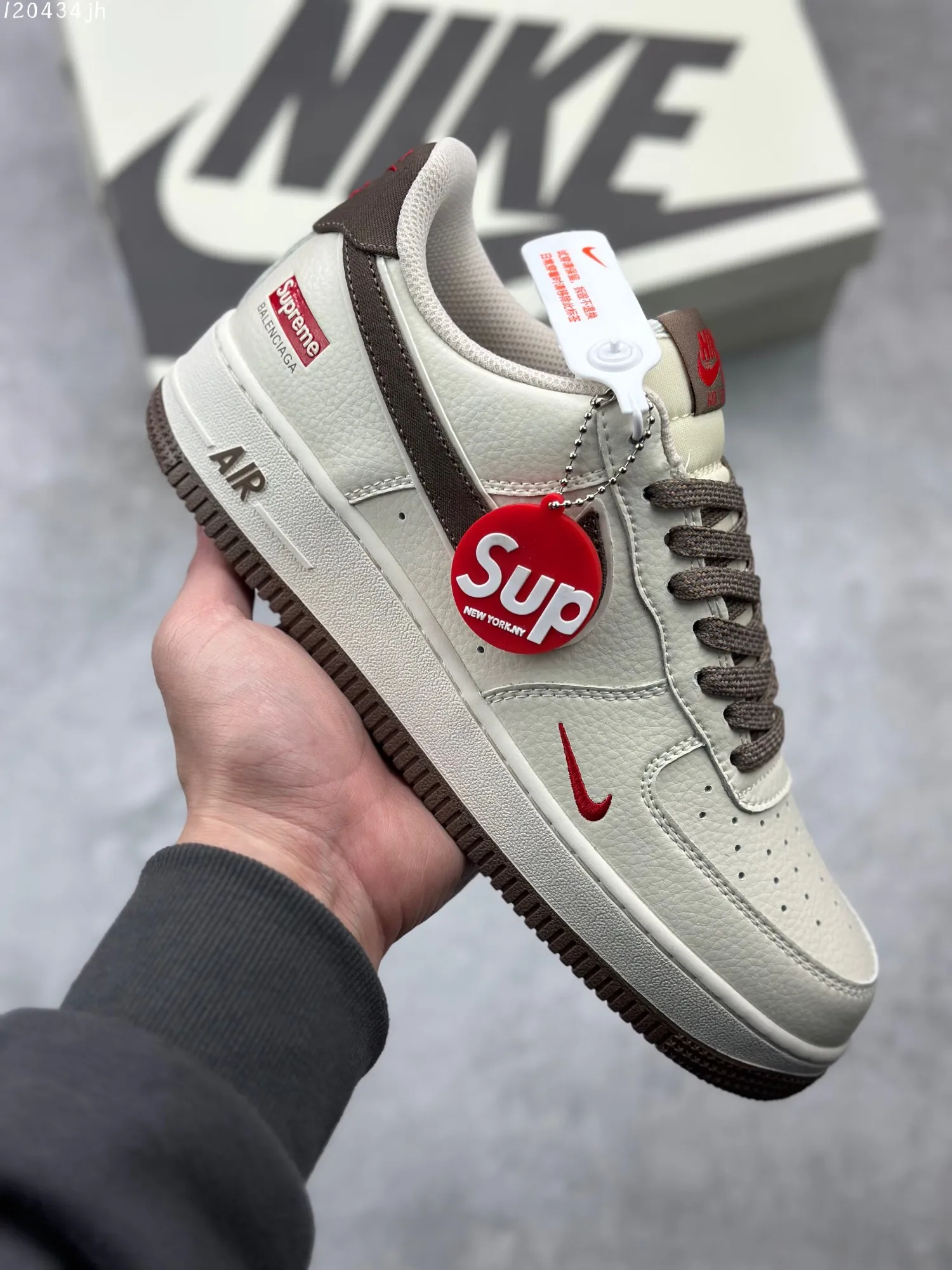 Nike Air Force 1 ’07 Low  Shoes – Brown White – Best Replica Sneakers Original Version (AA1366- Vibrant 1003