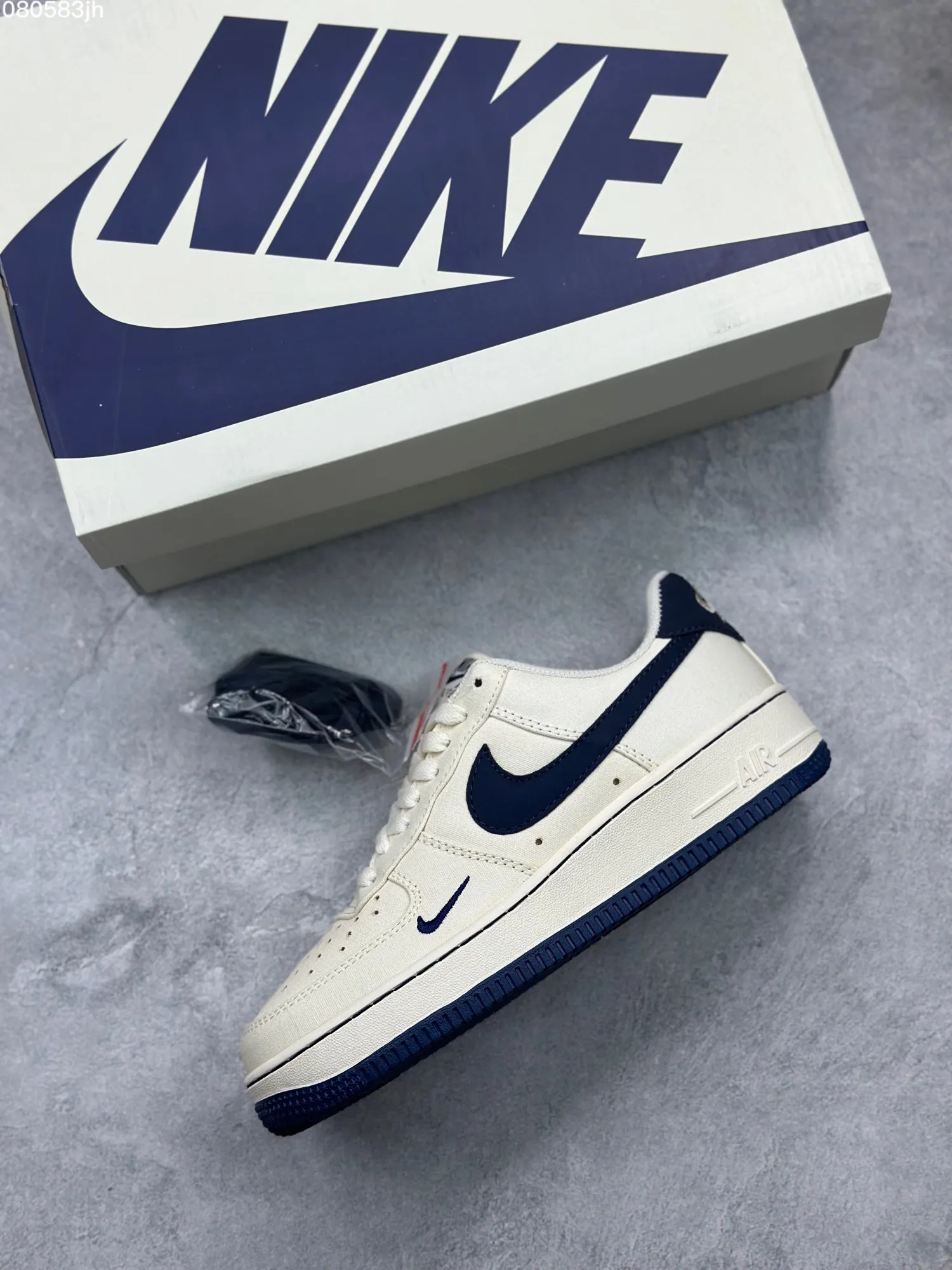 Durable Nike Air Force 1 ’07 Low Cream Blue Canvas  Shoes – Best Replica Sneakers & Rep Shoes Online – TQ1456- 1055