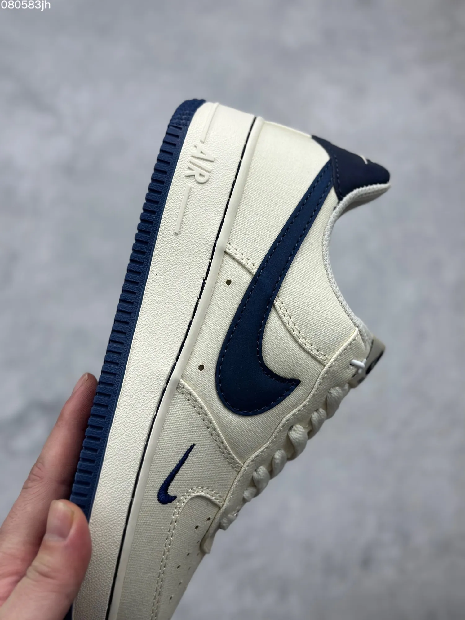 Durable Nike Air Force 1 ’07 Low Cream Blue Canvas  Shoes – Best Replica Sneakers & Rep Shoes Online – TQ1456- 1055