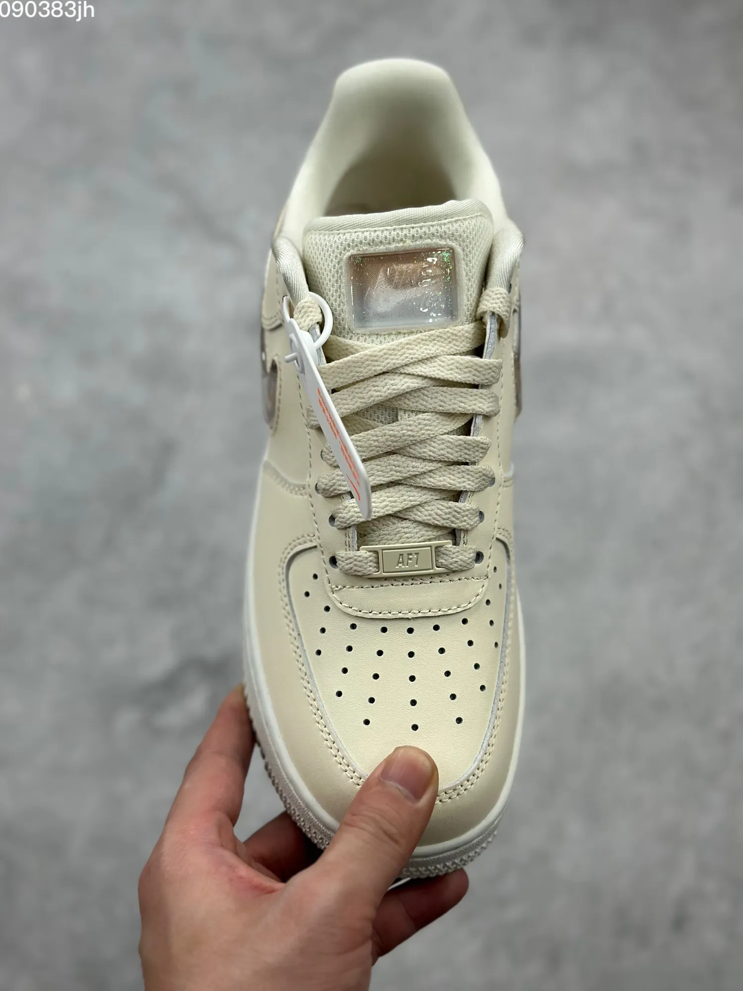 Nike Air Force 1 ’07 Low Cream Metallic Swoosh  Sneakers – Top Rep Shoes & Best Replica Sneakers – DB3301- Breathable 1043