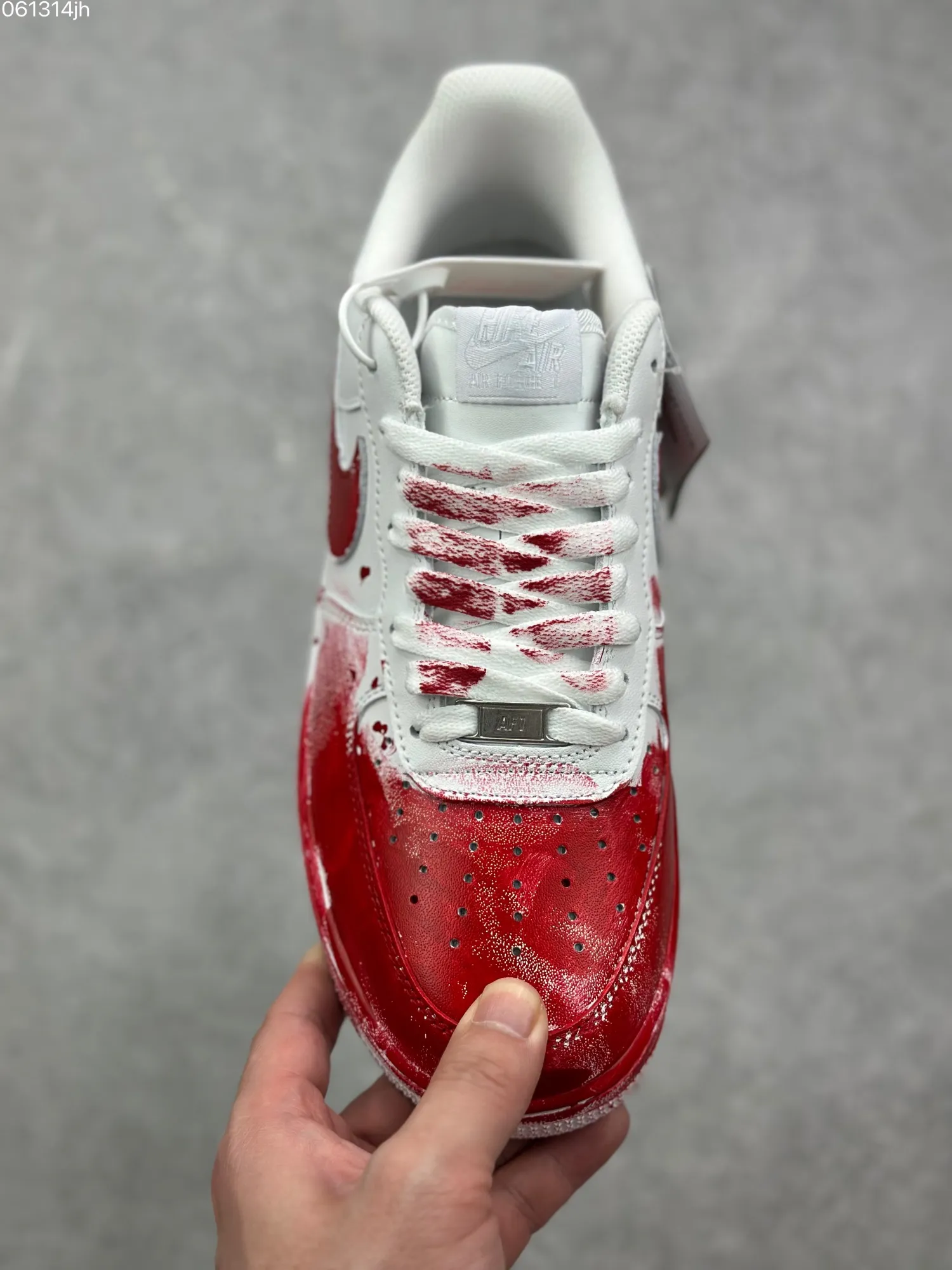 Nike Air Force 1 ’07 Low ‘Crime Scene’ Custom White Red Rep Shoes – Top Fake Nike Sneakers QuickDry 1070