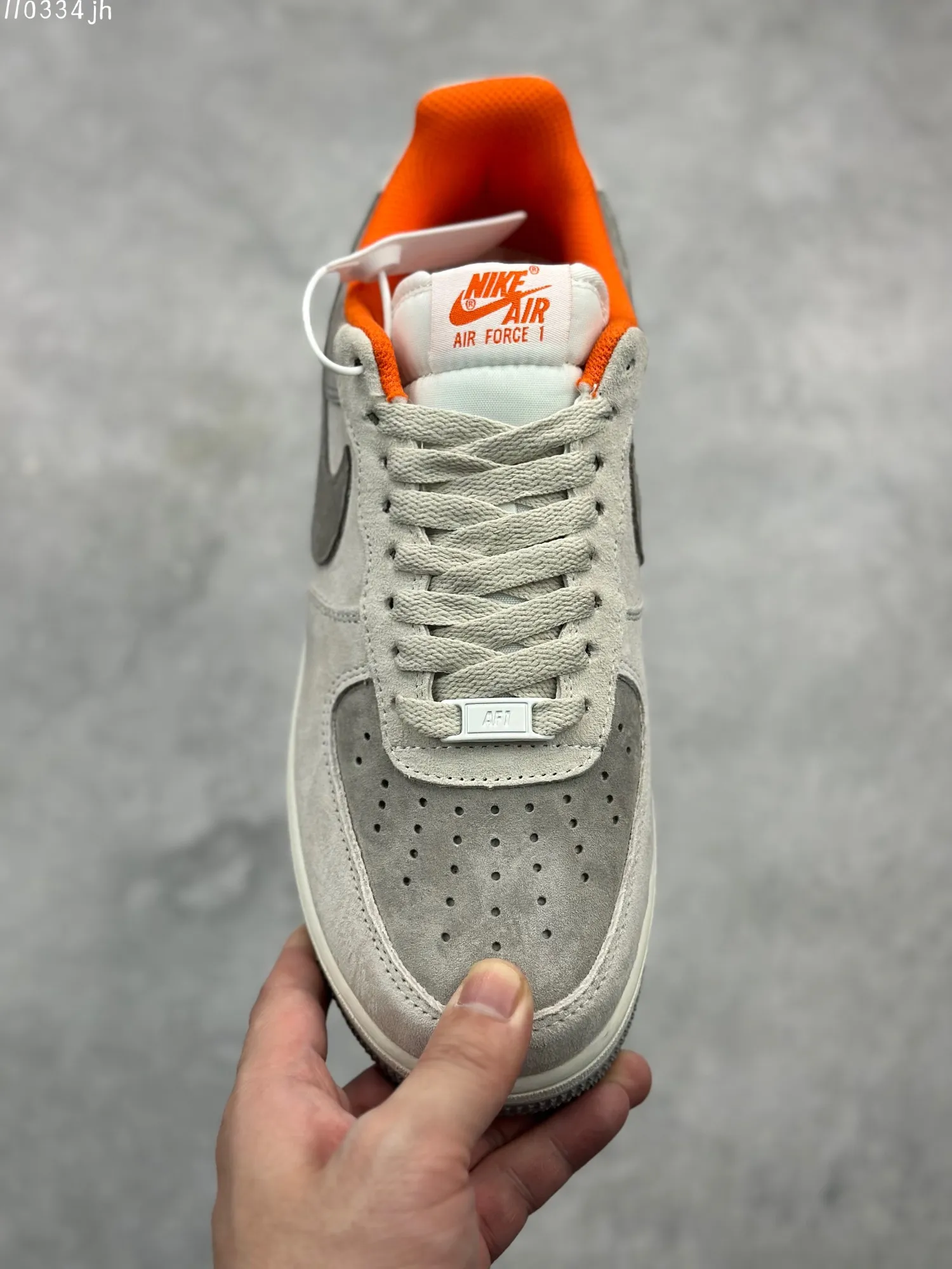 Nike Air Force 1 ’07 Low Grey Orange Suede  Shoes – Top Rep Shoes & Best Replica Sneakers – CQ5059- MoistureWicking 1022