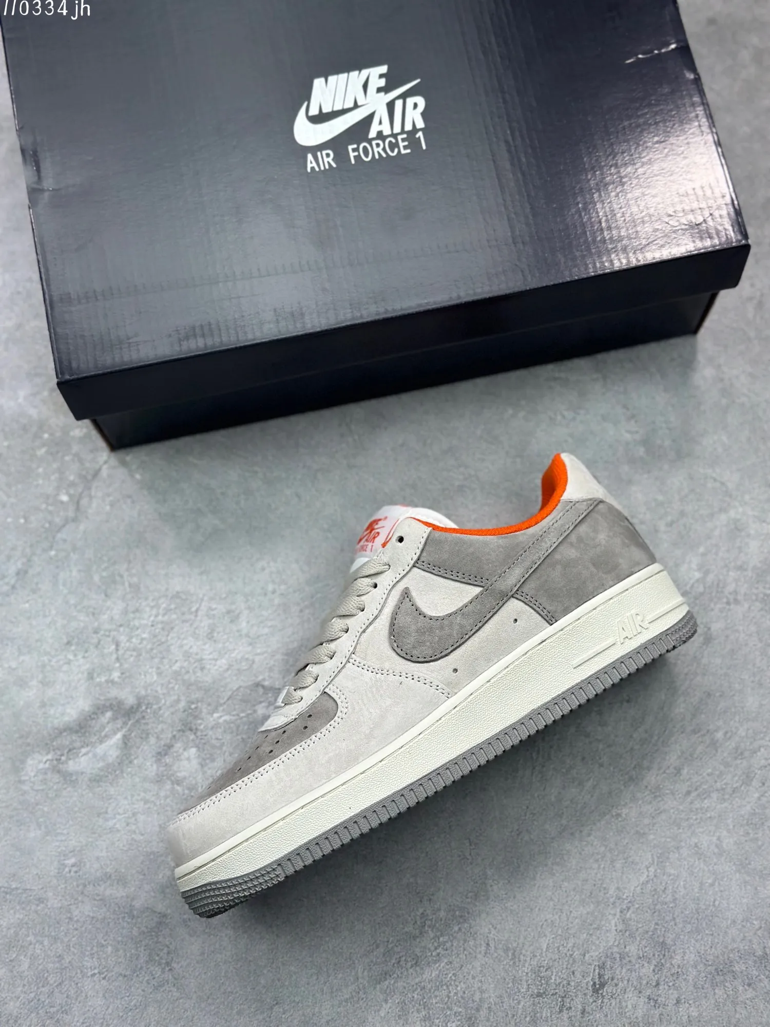 Nike Air Force 1 ’07 Low Grey Orange Suede  Shoes – Top Rep Shoes & Best Replica Sneakers – CQ5059- MoistureWicking 1022